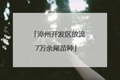 漳州开发区放流7万余尾苗种