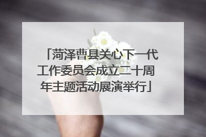 菏泽曹县关心下一代工作委员会成立二十周年主题活动展演举行