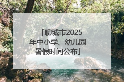 聊城市2025年中小学、幼儿园暑假时间公布