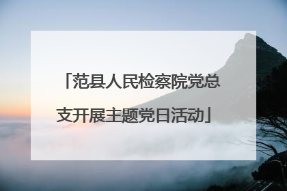 范县人民检察院党总支开展主题党日活动