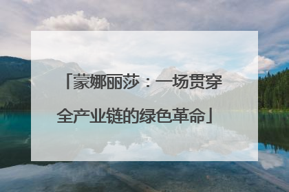 蒙娜丽莎：一场贯穿全产业链的绿色革命