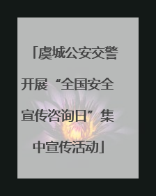 虞城公安交警开展“全国安全宣传咨询日”集中宣传活动