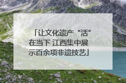 让文化遗产“活”在当下 江西集中展示百余项非遗技艺