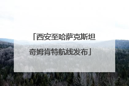 西安至哈萨克斯坦奇姆肯特航线发布
