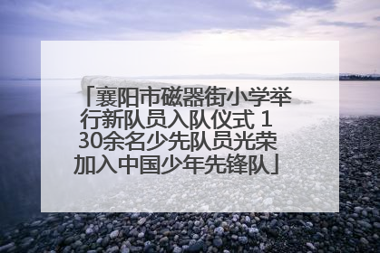 襄阳市磁器街小学举行新队员入队仪式 130余名少先队员光荣加入中国少年先锋队
