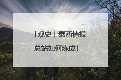 观史｜泰西情报总站如何炼成