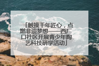 触摸千年匠心，点燃非遗梦想——西厂口社区开展青少年陶艺科技研学活动