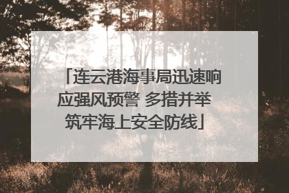 连云港海事局迅速响应强风预警 多措并举筑牢海上安全防线