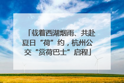 载着西湖烟雨、共赴夏日“荷”约，杭州公交“赏荷巴士”启程