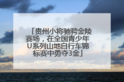 贵州小将驰骋金陵赛场，在全国青少年U系列山地自行车锦标赛中勇夺3金