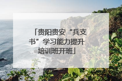 贵阳贵安“兵支书”学习能力提升培训班开班