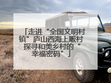 走进“全国文明村镇”庐山西海上畈村 探寻和美乡村的“幸福密码”