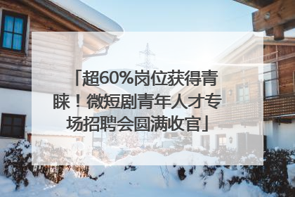 超60%岗位获得青睐！微短剧青年人才专场招聘会圆满收官