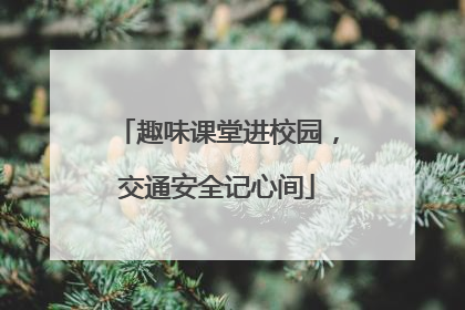 趣味课堂进校园，交通安全记心间