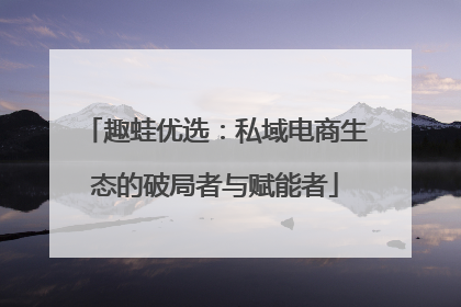 趣蛙优选：私域电商生态的破局者与赋能者