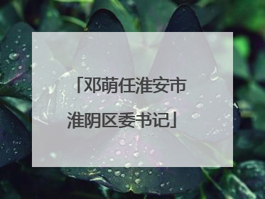 邓萌任淮安市淮阴区委书记