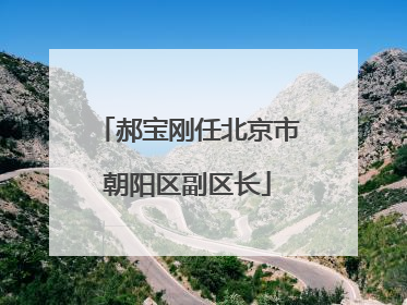 郝宝刚任北京市朝阳区副区长