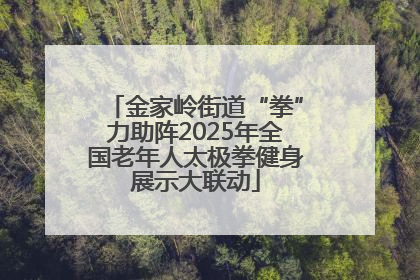 金家岭街道“拳”力助阵2025年全国老年人太极拳健身展示大联动