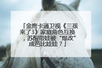 金鹰卡通卫视《三孩来了3》家庭角色互换，苏醒带娃被“爆改”成芭比娃娃？