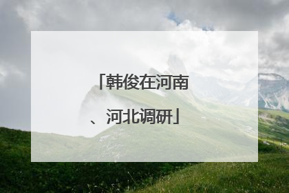 韩俊在河南、河北调研