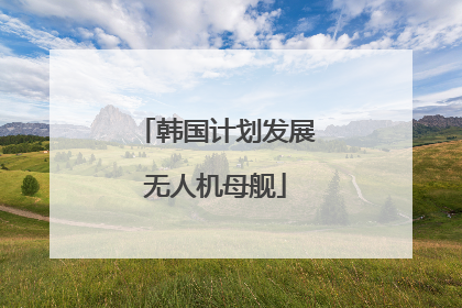 韩国计划发展无人机母舰