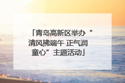 青岛高新区举办“清风拂端午 正气润童心”主题活动