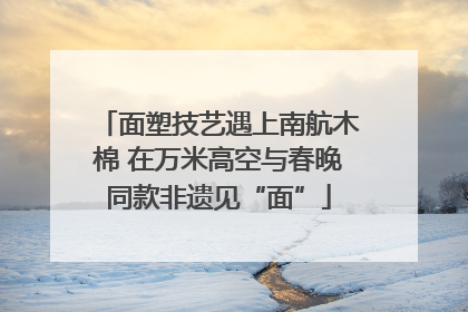 面塑技艺遇上南航木棉 在万米高空与春晚同款非遗见“面”