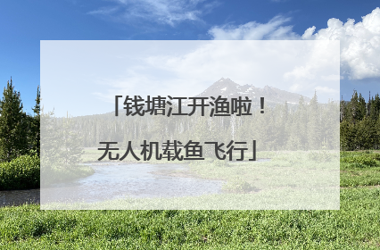 钱塘江开渔啦！无人机载鱼飞行