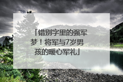 错别字里的强军梦！将军与7岁男孩的暖心军礼