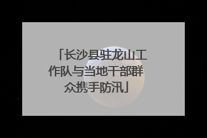 长沙县驻龙山工作队与当地干部群众携手防汛