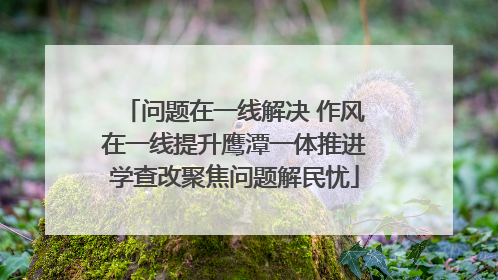 问题在一线解决 作风在一线提升鹰潭一体推进学查改聚焦问题解民忧