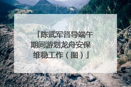 陈武军督导端午期间游划龙舟安保维稳工作（图）