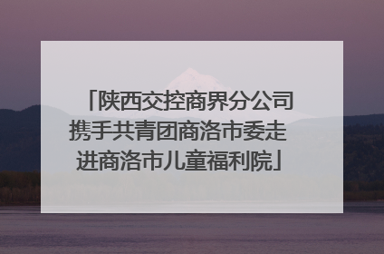 陕西交控商界分公司携手共青团商洛市委走进商洛市儿童福利院