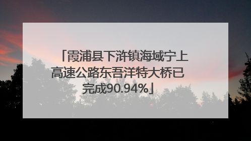 霞浦县下浒镇海域宁上高速公路东吾洋特大桥已完成90.94%
