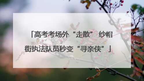 高考考场外“走散” 纱帽街执法队员秒变“寻亲侠”