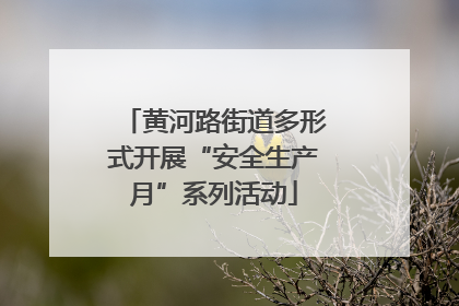 黄河路街道多形式开展“安全生产月”系列活动