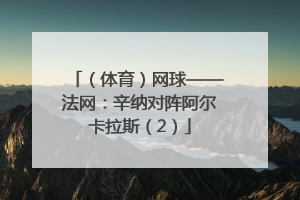 （体育）网球——法网：辛纳对阵阿尔卡拉斯（2）