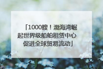 1000艘！渤海湾崛起世界级船舶租赁中心 促进全球贸易流动