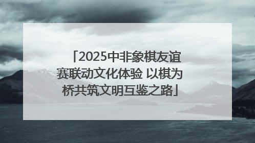 2025中非象棋友谊赛联动文化体验 以棋为桥共筑文明互鉴之路