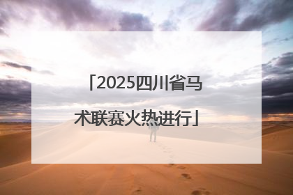 2025四川省马术联赛火热进行
