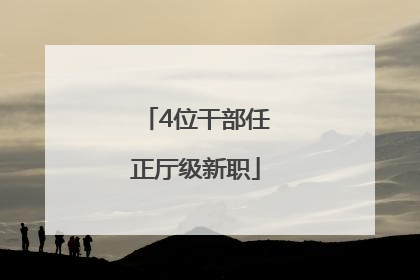 4位干部任正厅级新职