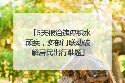 5天根治违停积水顽疾，多部门联动破解居民出行难题
