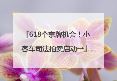 618个京牌机会！小客车司法拍卖启动→
