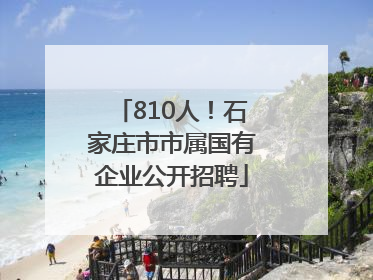 810人！石家庄市市属国有企业公开招聘
