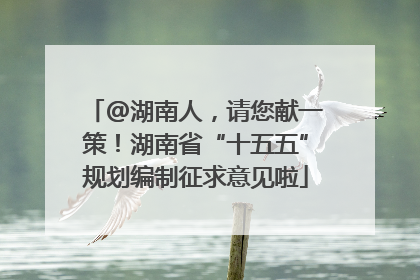 @湖南人，请您献一策！湖南省“十五五”规划编制征求意见啦