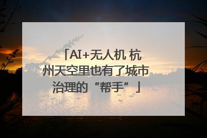 AI+无人机 杭州天空里也有了城市治理的“帮手”